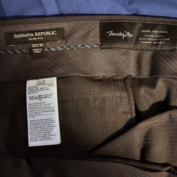 Banana Republic Tailored Slim Charcoal Italian Wool Suit (38S Jacket 32x30 Pant) - Picture 6 of 13